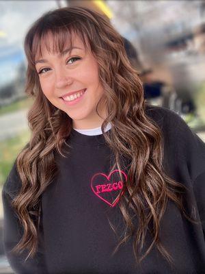 2 rows of hand tied hair extensions by Nikki