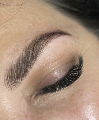 Volume Eyelashes and Eyebrow lamination tint and wax