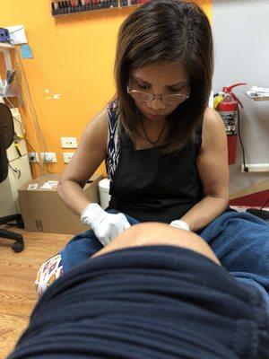 She done wonderful pedicure for me . I was not sure about in hawaii - Kona I can find someone can do perfect pedi ? Now I found her!!