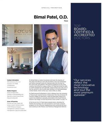 Focus Refined Eye Care: Bimal Patel, O.D