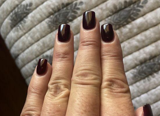 I brought my favorite gel polish in. Opi brand.... Color is Good Girls Gone Plaid