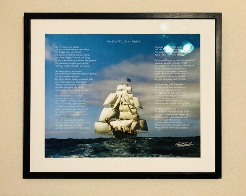 framed print of "No Ship Was Ever Sailed"
