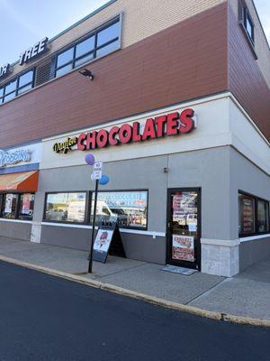 Outside in parking lot