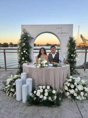 Back patio where reception was held