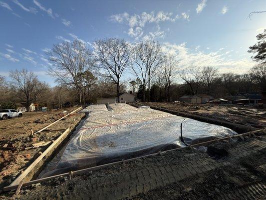 monolithic slab for home foundation