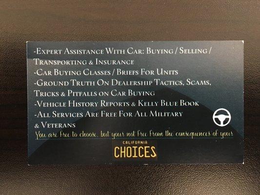 BizCard Back - The owners