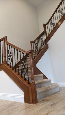 Walls swiss coffee, and ceiling and baseboards bright white.