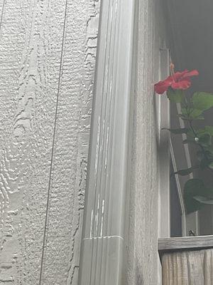 This within a couple of days of them installing the gutter and the color is already coming off
