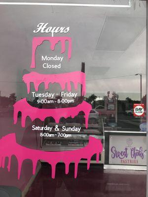 Their store hours are wrong, went by this morning and it was closed. Here's the photos of the right hours.