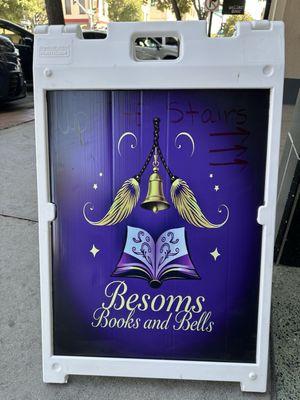 Store front sign. Located upstairs in suite 9 above Cellar Door.