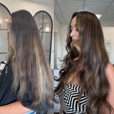 Before and After Dimensional Brunette Service