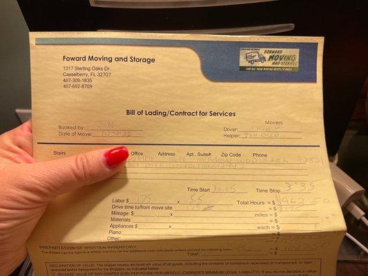 Forward Moving And Storage