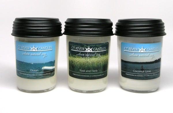 Hand Poured Preserver Jar Soy Candles by CT River Candles