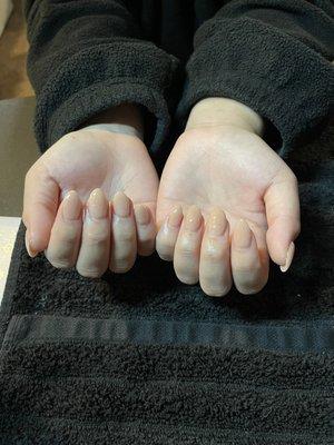 Short Acrylic Nude Nails