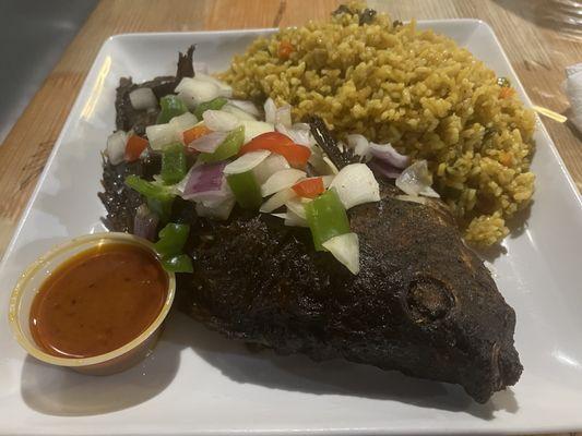 Fish & Jollof Rice