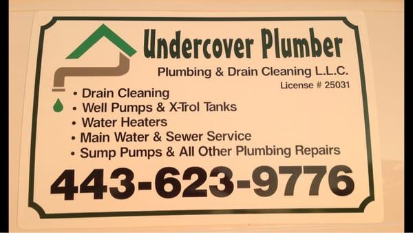 Undercover Plumber Plumbing & Drain Cleaning
