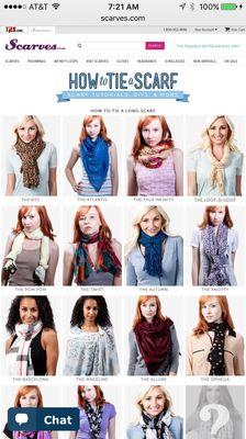 The have a ton of videos that show you how to tie a scarf