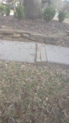 Cement that is coming up.