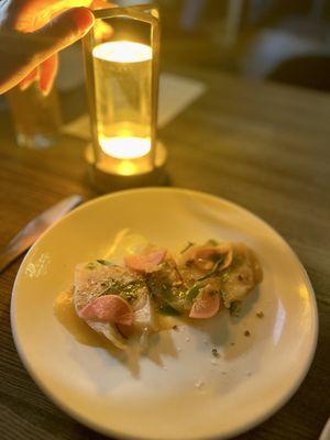 No.1 Hiramasa crudo, citrusy and delicious