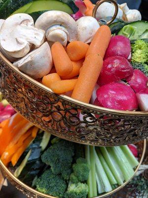 Beautiful fresh vegetable crudite!