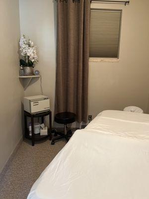 One of the Massage rooms, very clean and calming!