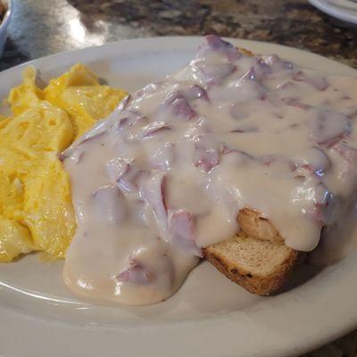 S.O.S. as my grandfather used to call it in the military. Aka chipped beef on toast, it was delicious