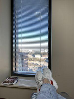 View of downtown Dallas from the chair