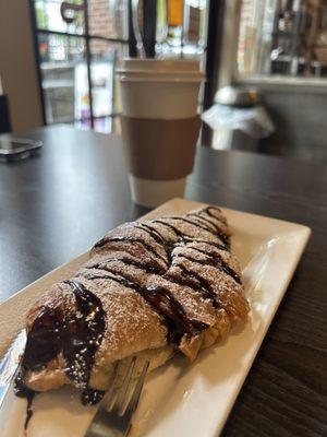 Nutella Croissant, Salted Caramel Latte