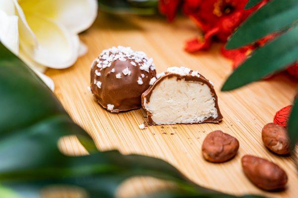 Tropical flavors like coconut, mango, piña-colada, and more.