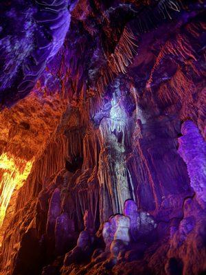 Underground Blacklight Cave Tour Stalagmites Stalactites