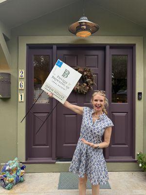 Holding an Open House at our listing at 261 E Fair Oaks in Alamo Heights.  It was the BEST!