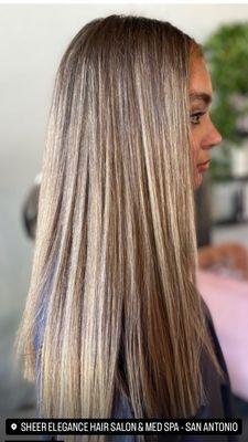 Baby lights with a root smudge