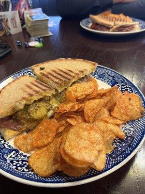 Ron Swanson Panini with BBQ Chips