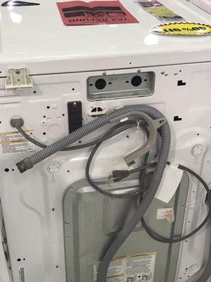 Back of the washer look at the hose