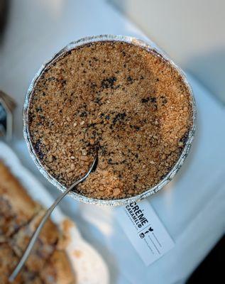 Ube upside down pie. Party size.