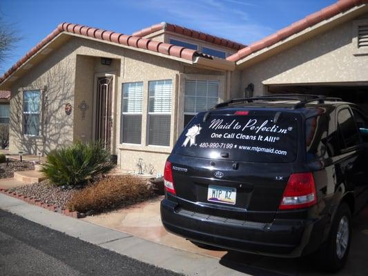 Cleaning crew arrival