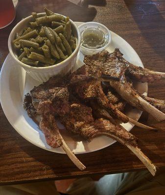 Rack of Lamb w/green beans