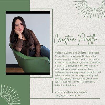 Hair artist Cristina