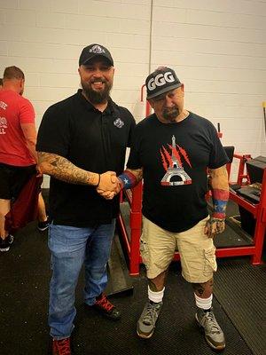 Head Coach Dan with Louie Simmons at Westside Barbell in Columbus, OH