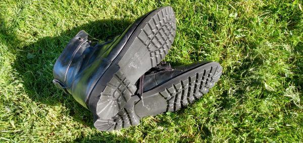 My new soles are Vibram Gumlites. US made boots remade in the US.