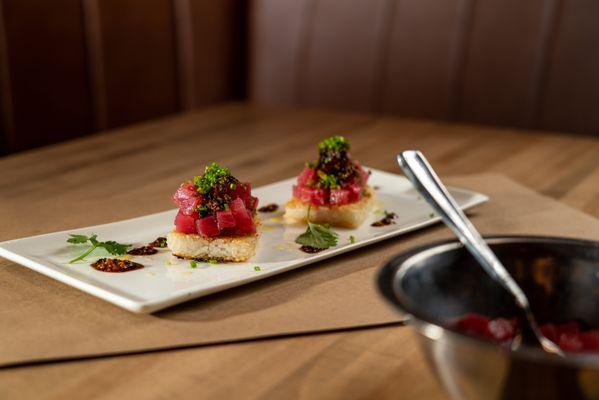 Tuna Snacks from Strive Kitchen + Bar.