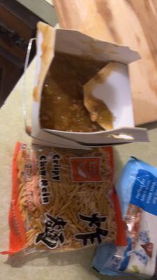 The liquid dog food. And the crunchy bagged noodles (or worms idk).