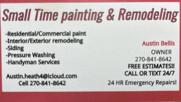 Small Time Painting & Remodeling