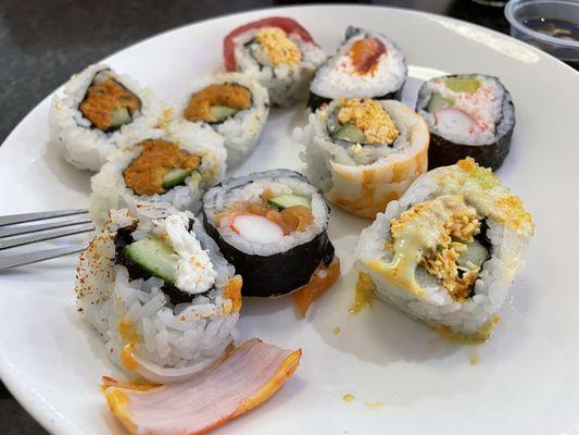 Assorted sushi