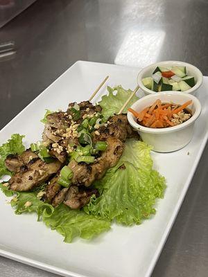 Chicken skewer! peanuts Sauce