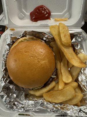 Hamburger and Steak Fries yummmm