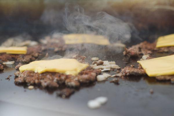 Local meats ground in house daily, smashed on a hot flat top