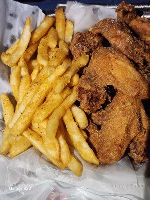 Wings and fries