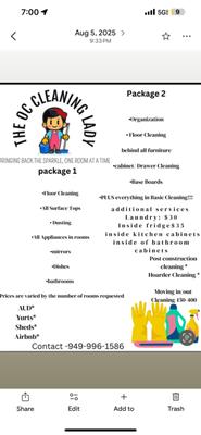 The Oc cleaning lady