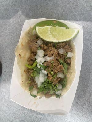 Carne asada taco